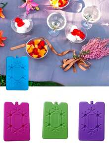1-3pcs Reusable Ice Pack Box, Fast Freezing Food Cooling Box, Portable Cooler Box, Suitable For Camping, Fishing, Picnic, BBQ, Lunch Freshness - Multicolor - View 6