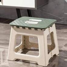 Large Folding Home Stool With Non-Slip Surface, 310 Lbs Load Capacity, Lightweight ABS Plastic Stool - Blue - View 4