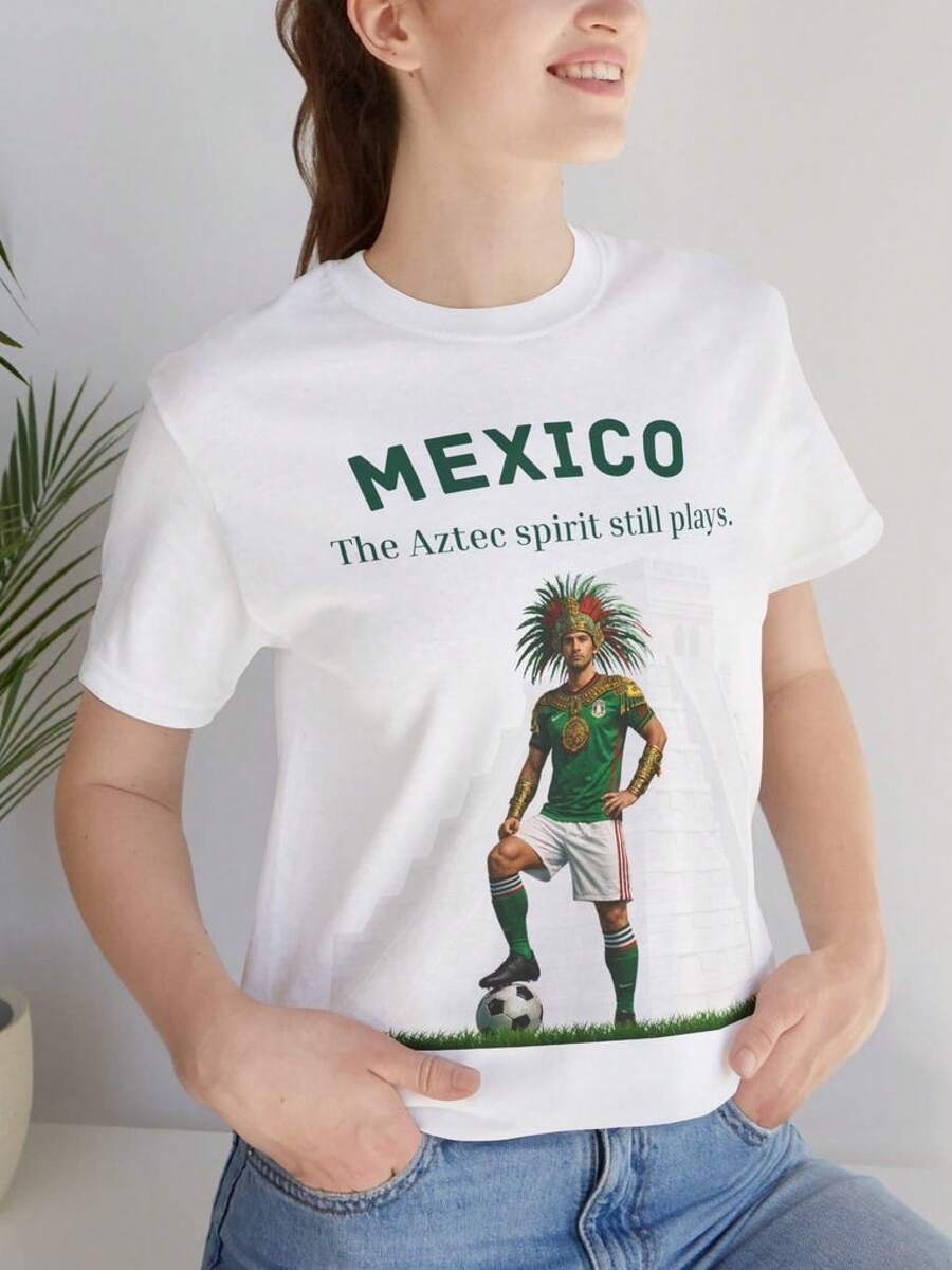Camiseta de Fútbol de la Copa Mundial de México 2026, Camiseta de Fútbol de Inspiración Azteca, Camiseta para Fanáticos de México - Negro - Ver 1