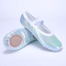 Girls' Silver Ballet Gymnastics Dance Shoes - Green - View 2