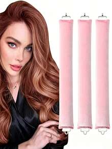 Bộ 3 dụng cụ uốn tóc không dùng nhiệt dành cho nữ, chất liệu satin, bao gồm máy uốn tóc, kẹp tóc và máy uốn tóc điện, dây kim loại dẻo tích hợp, có thể sử dụng khi ngủ, lớp đệm cao su đàn hồi cao, mềm mại, phù hợp với tóc thường, dụng cụ uốn tóc bồng bềnh, kiểu dáng tối giản châu Âu và Mỹ. - Nhiều kiểu dáng - Xem 20