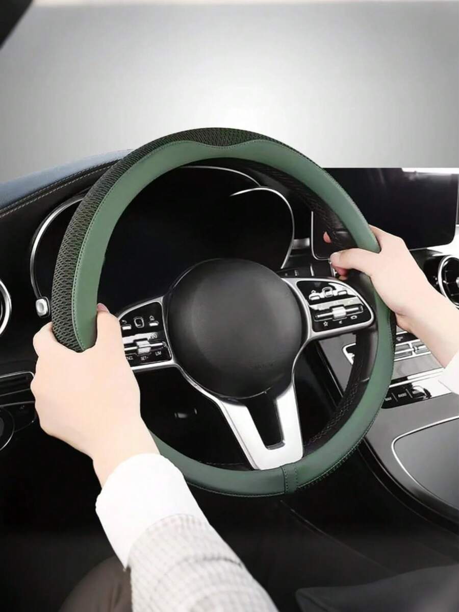 Universal Car Steering Wheel Cover, Made Of Microfiber Leather Material, Breathable And Anti-Slip, Suitable For All Seasons, Multiple Colors Available