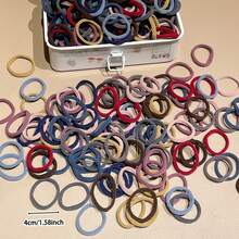 110pcs/200pcs Women's Multi-Color Multi-Style Mix & Match Daily Use Small Hair Ties - / - View 6