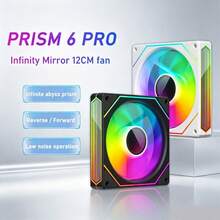 12cm ARGB 3-Sided Mirror Case Fan, 3-Sided Light Low Noise Computer Cooling Fan - 查看 1