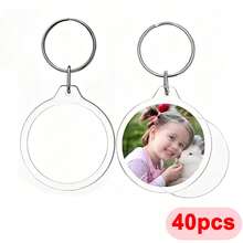 5/10/20/30/40/50/100PCs Acrylic Photo Frame Keychain Clear Picture Insert Blank Keyrings For Double-Sided Photos Holder DIY Party Guest Gifts - Multicolor - View 44