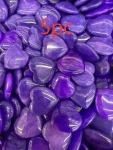 Amethyst Heart Crystal Purple Healing Crystal Natural Cute Gemstone Pocket Healing Palm Love Bulk Set Wholesale Reiki Energy Balancing Meditation Valentine's Day Gift - 20mm/0.8inch Love Heart Ornaments - View 3