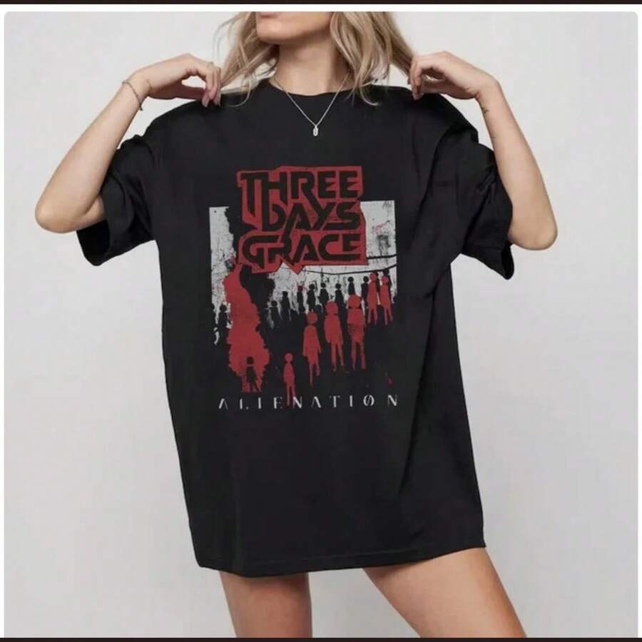 Three Days Grace2 Alienation Tour T-Shirt - Black - View 1