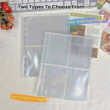 10/20/30pcs A5 Transparent 4-Pocket PP Card Sleeves, Planner Photo Storage Bag, Loose-Leaf Album Inner Pages, Suitable For Idol Photo Cards, Postcards, Trading Cards, Photo Cards, Office Stationery Supplies, Planner, Back To School - Sets - View 7