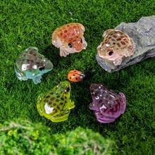 10/30/50pcs DIY Luminous Toads, Mini Resin Animals, And Toads That Glow In The Dark, Perfect For Birthday Gifts, Sock Gifts, Party Gifts, Classroom Rewards, Prank Games, Landscape Gardens, Desktop Ornaments, And Car Ornaments! - Multicolor - View 2