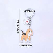 1件創意合金鬥牛犬吊墜，油滴狗造型鑰匙圈，寵物店紀念品，汽車鑰匙圈，送給男友的禮物 - 彩色 - 查看 15