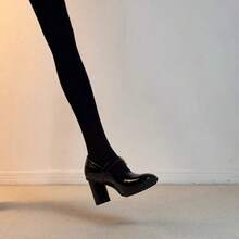 Women Pumps - Black Without Buckle - View 4