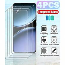 4-Piece Shockproof Android Phone Screen Protector, High-Definition Tempered Glass Screen Protector, Compatible With Samsung A22 4G/A31/A32 4G/A51 4G/A51 5G/A52 4G/A52 5G/A52S 5G/A53 5G/S20 FE/S22+5G/S22 Plus 5G/M31S, Easy To Install, Scratch Resistant, [International Version Non Local Version], High-Definition Transparent - Multicolor - View 2