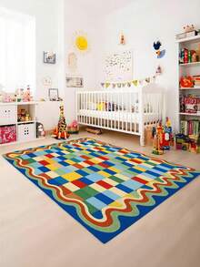 1pc Cute Cartoon Pattern Play Area Rug, ABC Educational Play Mat/Floor Mat, With Letters/Animal Patterns Spring Summer, Outdoor Theme, Fade-Resistant Large Size Play Rug, Floor Mat, Living Room Bedroom, Playroom, Home Decor - Multicolor - View 2