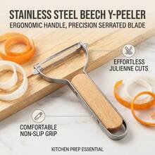 Stainless Steel Multi-Function Vegetable Peeler With Wooden Handle Kitchen Grater Tool For Home Cooking - Multicolor - View 7