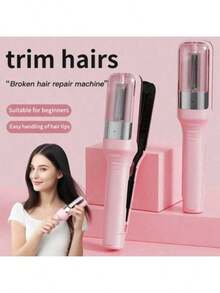 Hair Split Trimmer, Rechargeable Hair Trimmer, Automatic Hair Split Removal Trimmer, Suitable For Split Ends, Hair Tip Care And Maintenance, Portable Electric Automatic Hair Clipper, Suitable For Home Use As A Gift,Best Mother's Day And Valentine's Day Gifts. - 淺粉色 - 查看 7