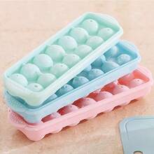 1個圓形附蓋排水冰格，14格，居家DIY製冰模具 - 彩色 - 查看 4