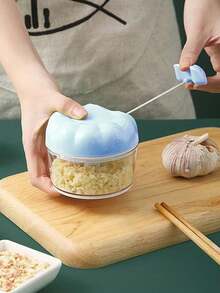 1個多功能廚房手動大蒜研磨器、碎肉器、廚房工具 - 多色 - 查看 3