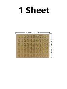半张金属闪光字母数字贴纸 | 金银色装饰，适用于树脂浇铸、DIY工艺品、剪贴簿、美甲、石膏、蜡烛和香薰——非常适合手机壳、杯垫和密封材料 - 彩色 - 查看 18