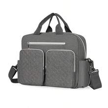 1pc Large Capacity Quilted Style Hand-Carry & Shoulder Carry Mommy Bag, Multifunctional Casual Bag - Multicolor - View 8