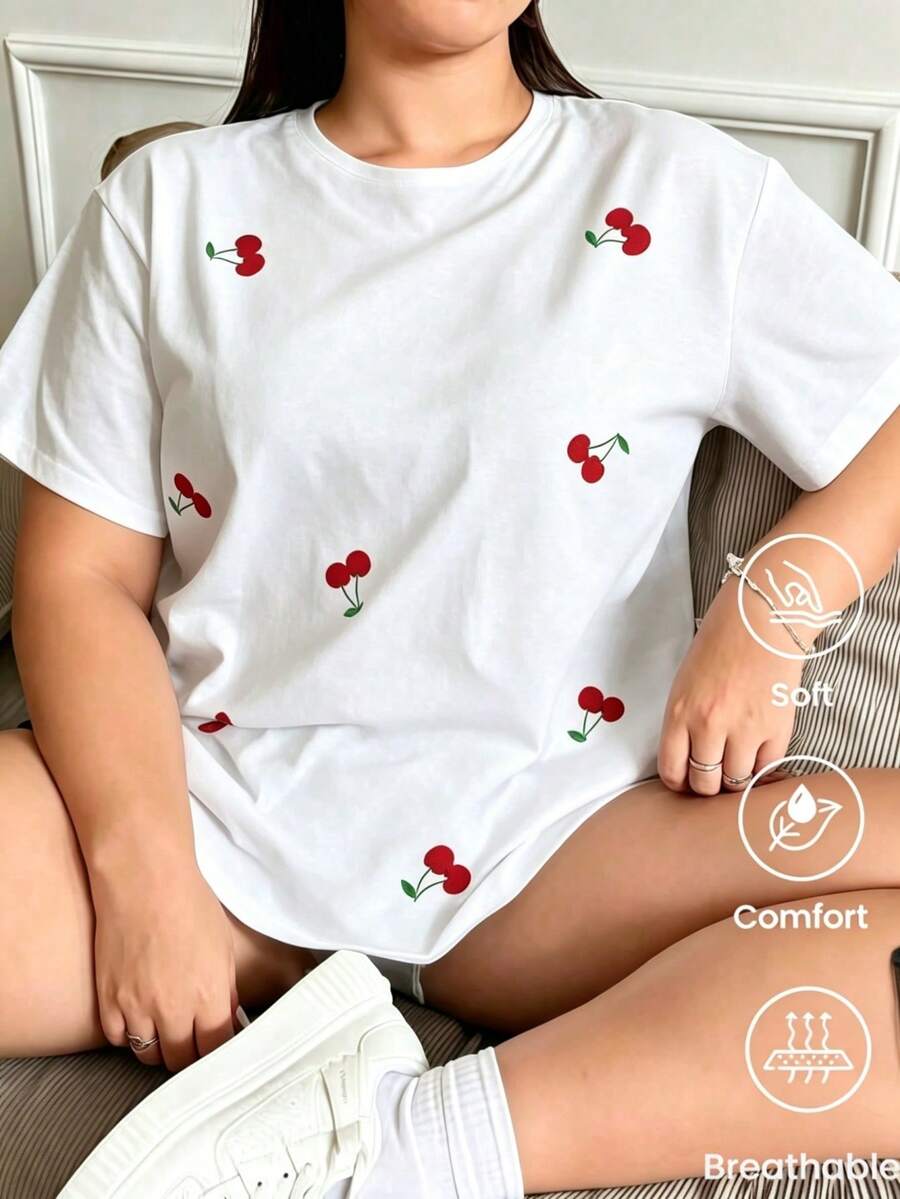 Plus Size T-Shirts - White - View 1