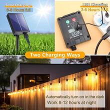 G40 Solar String Lights, Outdoor Patio Solar Rope Lights, LED Solar Lights, Suitable For Garden Party, Yard, Wedding, Street, Patio Decor - Yellow - View 2