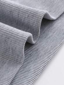 sweat-shirt à col rond manches longues couleur unie minimaliste pour garçons, mode décontractée, convient pour le port extérieur en automne/hiver - Gris - Voir 5