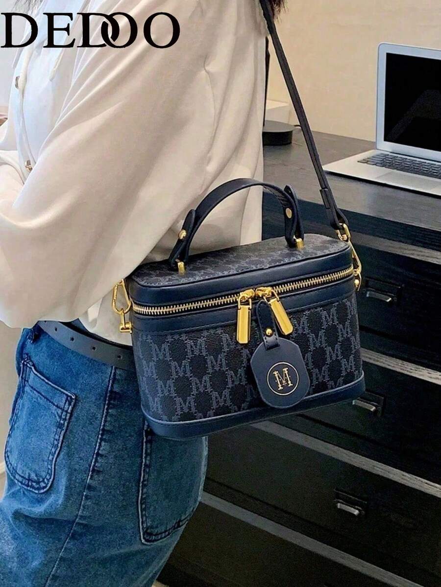 Dedoo 女士秋冬新款PU皮革大容量简约时尚水桶单肩包