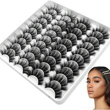 Pestañas postizas, 20 pares de pestañas postizas 3D de visón natural, estilo ojo de gato, largas y esponjosas, para crear un look denso y rizado: .com.mx: Belleza - 1 - Ver 8