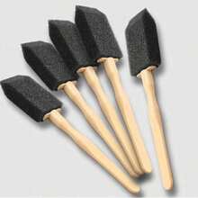 5pcs Black Sponge Car Cleaning Brushes - A - View 5