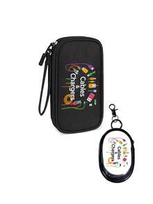 Electronic Product Storage Travel Bag, Portable Cable Organizer Bag, Suitable For Chargers, USB Cables, Earphones, Power Banks, External Hard Drives And Tech Accessories, Waterproof Travel Storage Bag With Zipper Closure - Multicolor - View 14