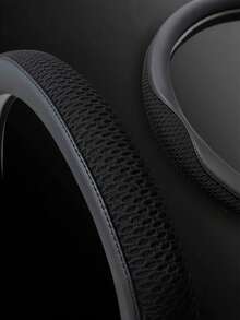 Universal Car Steering Wheel Cover, Made Of Microfiber Leather Material, Breathable And Anti-Slip, Suitable For All Seasons, Multiple Colors Available - A - View 7