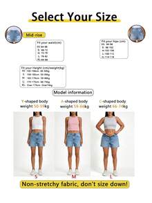 Quần short denim bạc màu, phong cách thường ngày mùa hè. - Rửa nhẹ - Xem 4