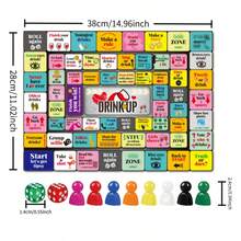 1 Set Multi-Functional Party Drinking Game Props, Rubber Anti-Slip Dual-Use Chessboard With Mouse Pad And Desktop Decor Function, Multi-Player Competitive Interactive Mini Games, Suitable For Bar Team Building, Friends Gathering, Couple Date, Various Holiday Parties, Icebreaker Tool To Liven Up The Atmosphere - Multicolor - View 7