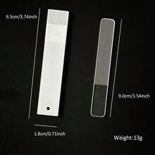 Juego de limas de uñas de vidrio, lima exfoliante para el cuidado de manos y pies, pulidor de uñas para dar forma y pulir, herramienta de manicura fácil de limpiar - transparente - Ver 9