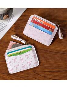 Fashionable PVC Credit Card Holder, Women's Compact Slim Coin Purse - Multicolor - View 3