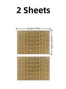 半张金属闪光字母数字贴纸 | 金银色装饰，适用于树脂浇铸、DIY工艺品、剪贴簿、美甲、石膏、蜡烛和香薰——非常适合手机壳、杯垫和密封材料 - 彩色 - 查看 17