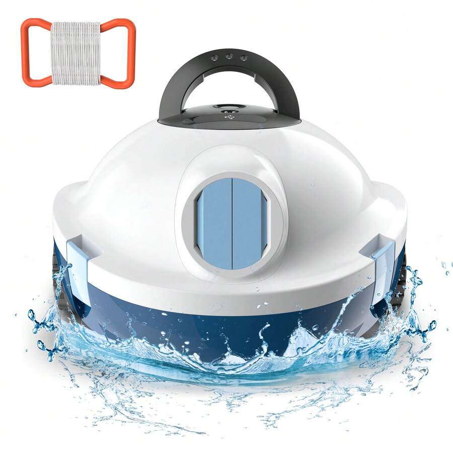 INSE Y10 Cordless Robotic Pool Cleaner, 90-Min Runtime, Auto-Docking, For Flat-Bottom Pools Up To 102 M²