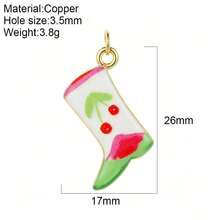 1pc Colorful Small Fish Pendant Boot Shape Suitable For Necklace Bracelet Anklet, Fits Vacation Daily Wear, Summer Versatile Accessory - Multicolor - View 11
