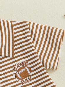 Baby Boys Polo Co-Ords - 咖啡 - 查看 6
