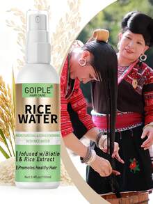 Goiple Rice Water Spray For Hair, Containing Biotin And Rice Extract, Promotes Healthy And Strong Hair, Smooths Frizz, Deep Conditioning, Nourishing & Moisturizing Rice Water Essence Suitable For Dry, Damaged, And Fragile Hair, Daily Hair Care Mist - Travel Size - View 1