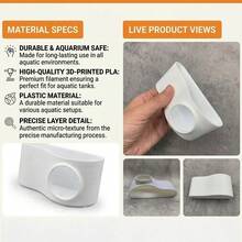Túnel de peces de acuario | Decoración de cueva curva natural adecuada para bettas, gouramis, corydoras | Accesorio para acuario de agua dulce y salada | Lugar de escondite de peces de fácil instalación - A - Ver 7
