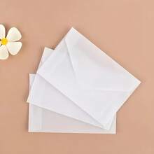10/50pcs Blank Semi-Transparent Self-Sealing Envelopes, Suitable For Invitations, Postcards And Business Letters - Elegant European Style Gift Box Message Cards, High-Quality Paper, Multipurpose For Weddings, Office And Personal Use - Self-sealed Envelope - View 7