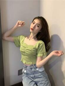 Women Tops - Yellow - View 4