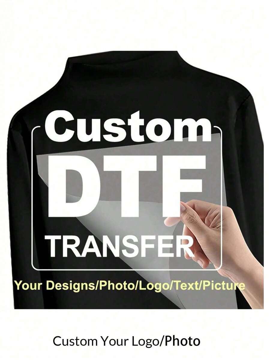 Pegatinas de transferencia de calor personalizadas, transferencia de calor personalizada para camisetas, transferencia de calor personalizada, regalo de cumpleaños personalizable con foto/texto/logo/imagen, regalo de boda, película de transferencia DTF, pegatina de transferencia de calor con logo en el pecho