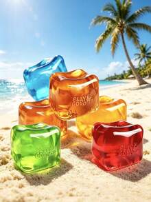 Large Ice Cube Squeeze Toy, Fun Handheld Novelty Toy, Suitable For Anxiety Relief, Party Favors, Gift Bag Fillers, Suitable For Teens And Office Workers, Birthday/Holiday Gifts - Multicolor - View 6