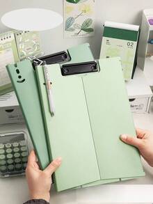 A4紙夾文件夾文件收納夾活頁儲存夾多功能紙夾寫字板文具夾垂直式辦公用品學生考卷整理工具，返校季 - 單件 - 查看 1