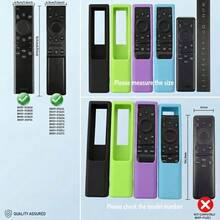 1pc Silicone Protective Case, Compatible With Samsung Smart TV Remote Control (2021/2022 Models), Protective Cover Compatible With Samsung Solar-Powered Remote, Universal Type, Anti-Slip With Lanyard, Glow-In-The-Dark - sky blue - View 5