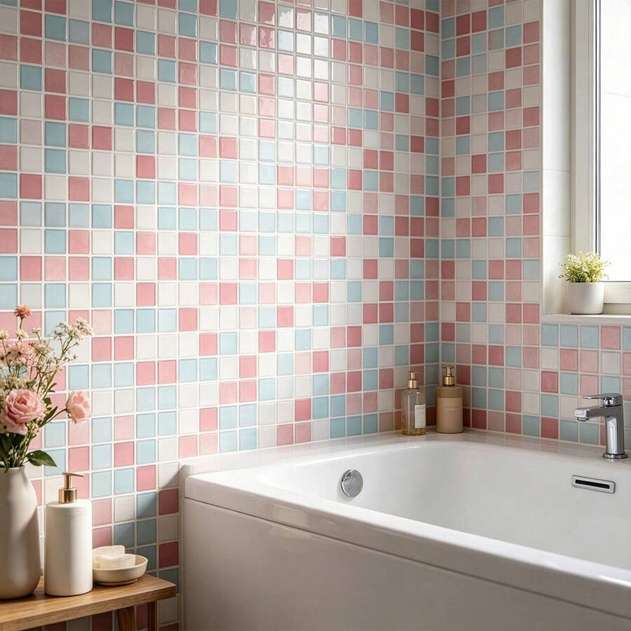 10in X 10in Waterproof Textured Vinyl DIY Wallpaper, Self-Adhesive Splash-Proof Tile, Small Square Wall Tile, Suitable For Home Decor Wallpaper Wall Sticker, Wall Decoration, Room Decor, Bedroom Decor, Kitchen Decor