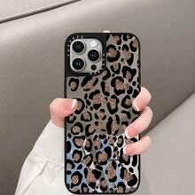豹紋彩色銀色手機殼，適用於 Phone 16 Pro Max、Phone 15 Pro Max、Phone 14 Pro Max、Phone 13 Pro Max、Phone 12 Pro Max、Phone 11 Pro Max，防摔全包覆防震保護手機殼，豹紋背殼 - 彩色 - 查看 3