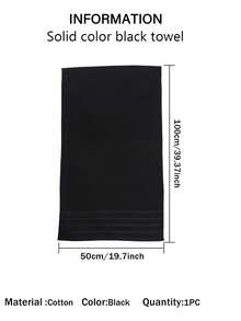 1/3 Khăn tắm cotton sọc màu trơn phong cách tối giản hiện đại | Siêu mềm, thấm hút cao, nhanh khô, khăn xông hơi không nhung, nhẹ. Cung cấp khăn 34x75cm/khăn tắm 70x140cm/khăn mặt 34x34cm, đồ dùng phòng tắm bền bỉ - màu đen - Xem 13